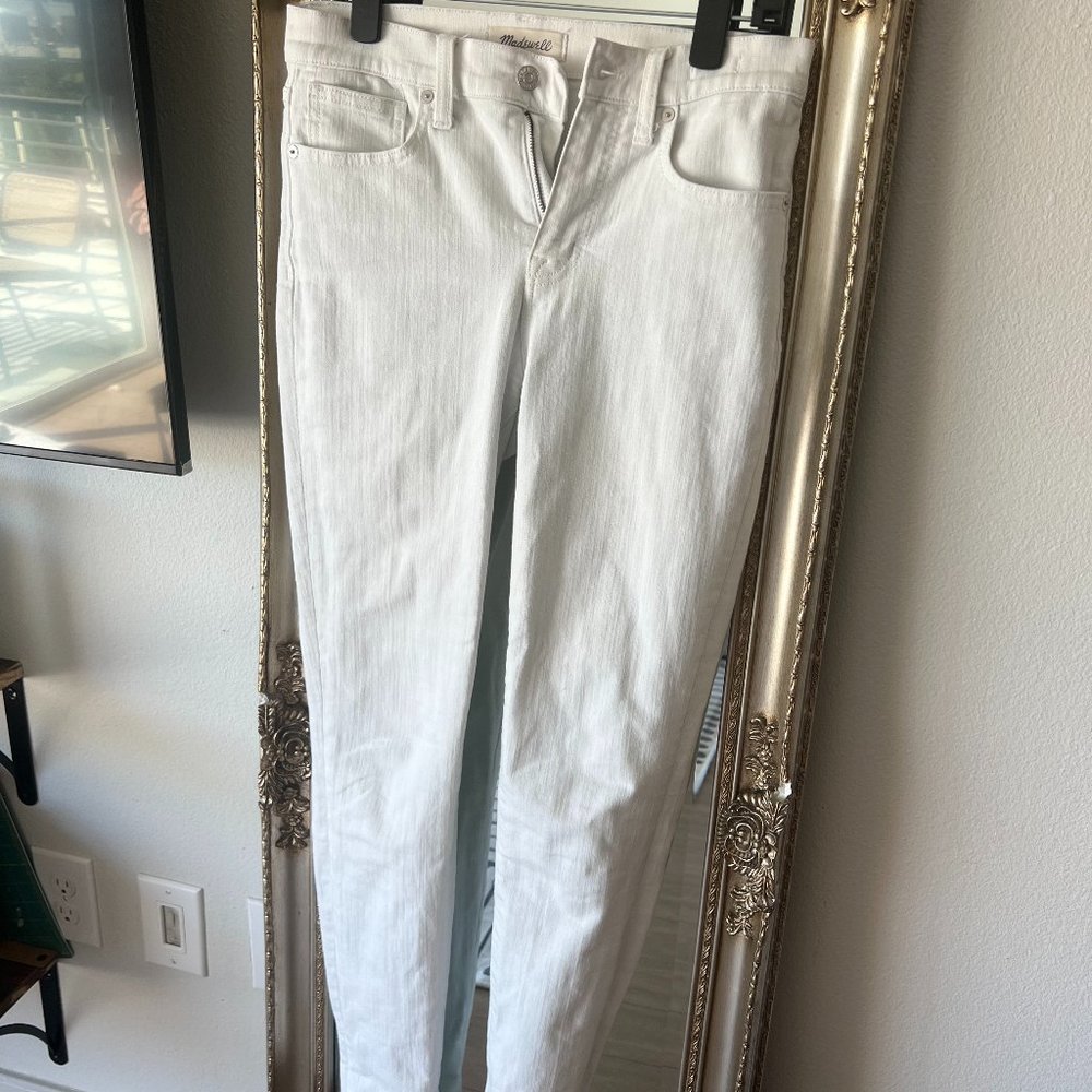Madewell, 9" High Riser, White Jeans, Size 26Tall